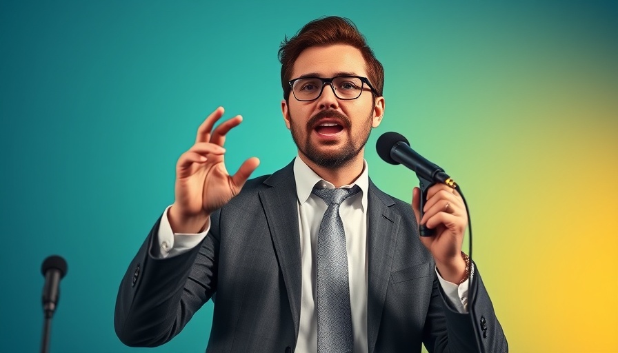 Passionate podcast speaker discussing how to sell listings faster, vibrant setup.