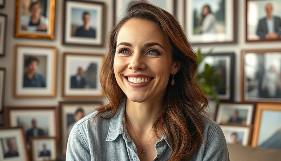 Facebook Engagement Strategies advice from smiling woman in colorful attire.