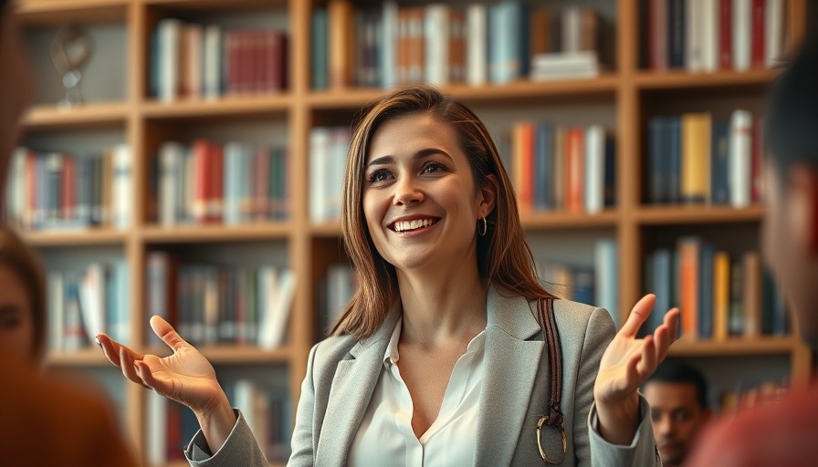 Confident businesswoman in office setting discussing the 80/20 rule for realtors.