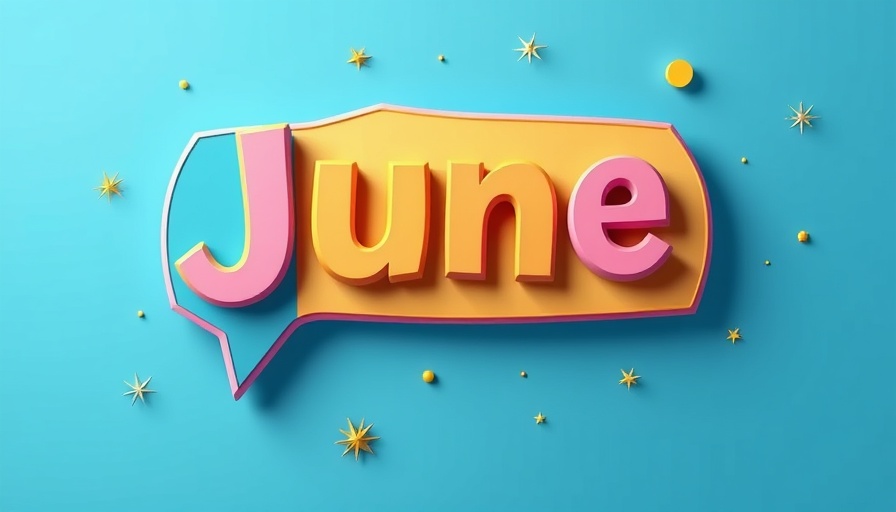 Connect with clients during June celebrations with vibrant speech bubbles.