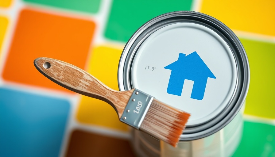 Impact of paint choices on home value highlighted with colorful paint and brush.
