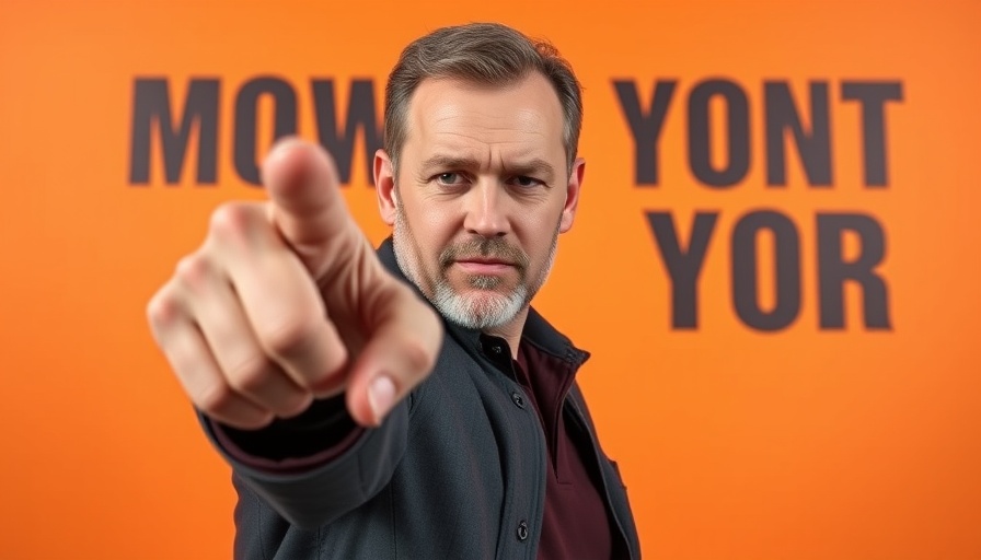 Intensity of Entrepreneurship shown by determined presenter pointing forward.