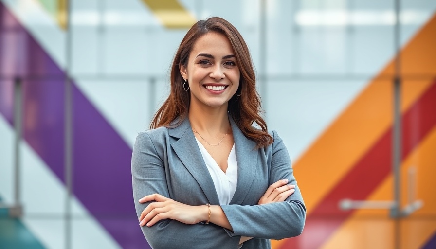 Confident professional woman smiling, representing future leaders in real estate.
