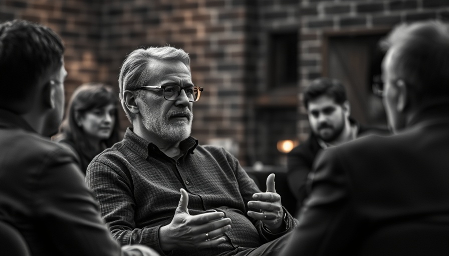 Man sharing insights in a cozy setting, lessons from my father.