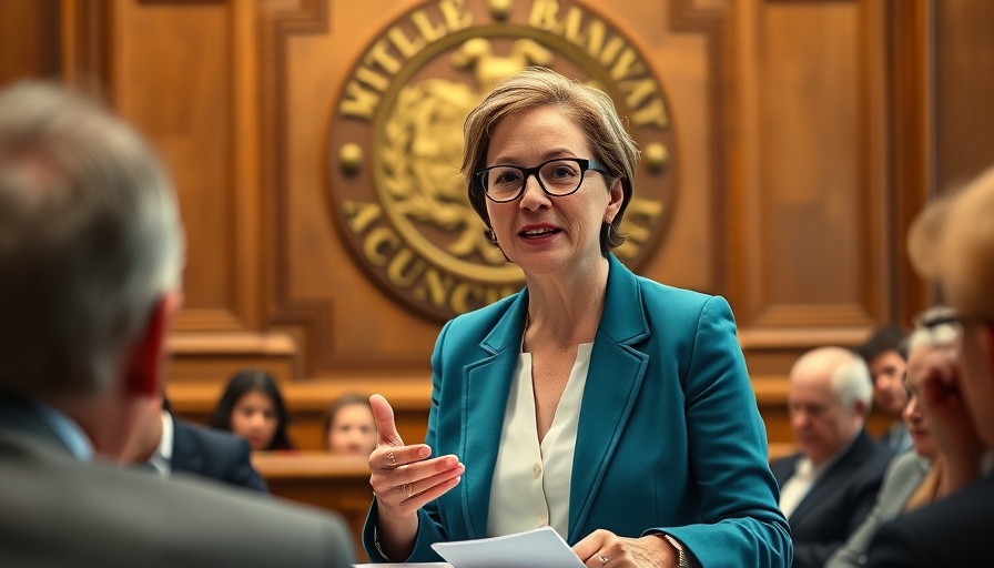 Woman at council meeting discussing NYC housing crisis solutions