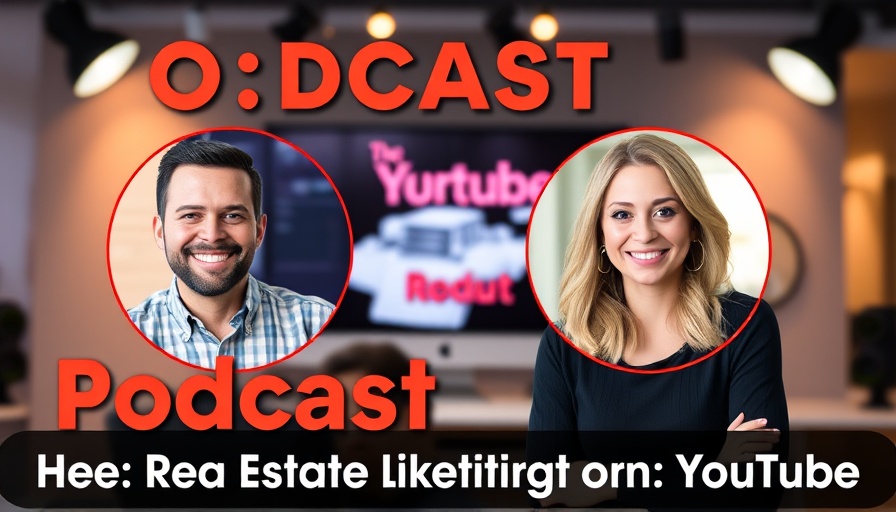 Podcast image on YouTube in real estate marketing featuring hosts.