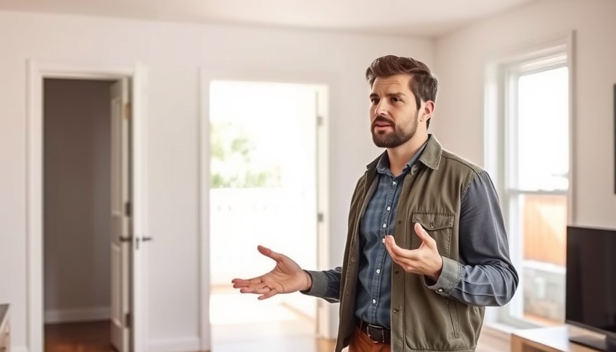 Man discussing rental property insights in a bright room.