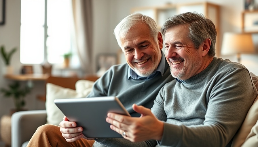 Buying a house from a family member; cheerful men discussing.