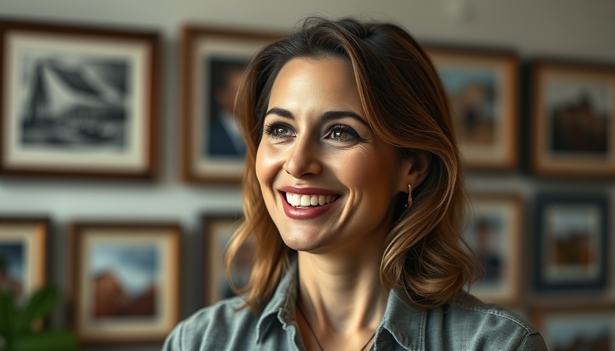 Confident woman smiling, illustrating building trust through authentic content.