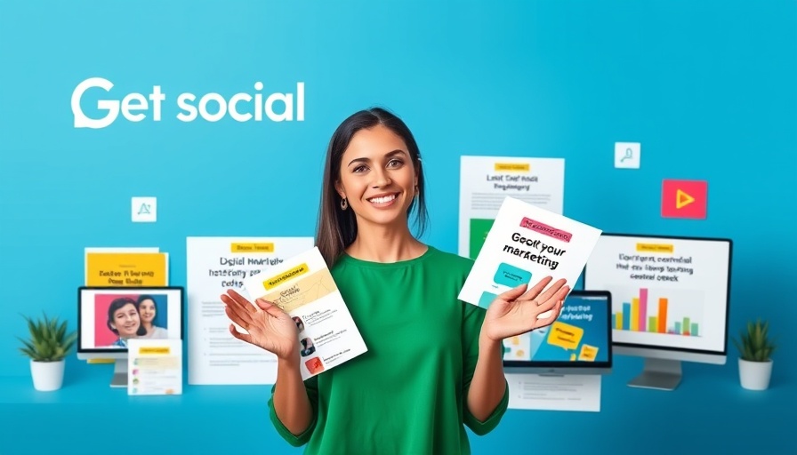 Get Social Smart Academy display with smiling woman.