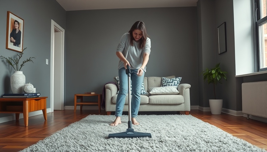 Ways to fight dust: Woman vacuuming in NYC apartment.