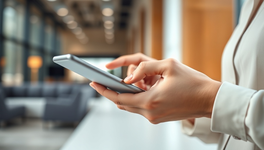 Modern open house experience with tablet interaction.