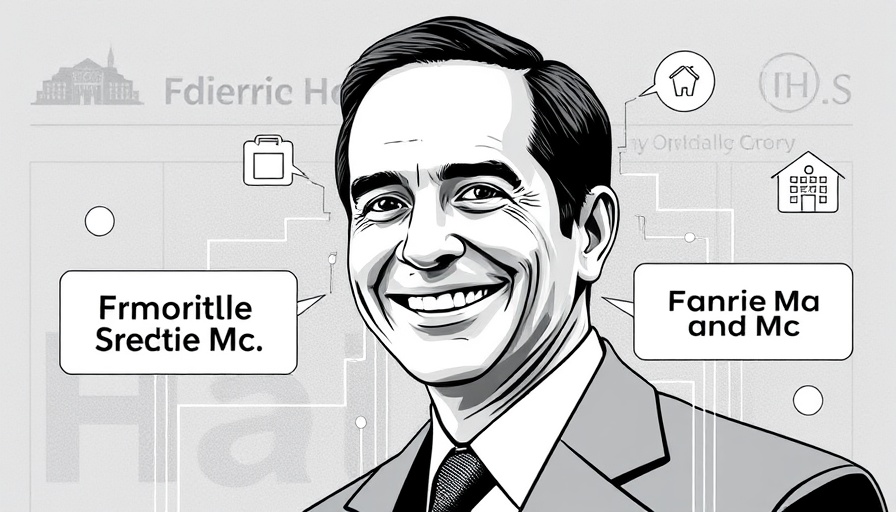 Freddie Mac bomb threat illustration with businessman and logos, digital style