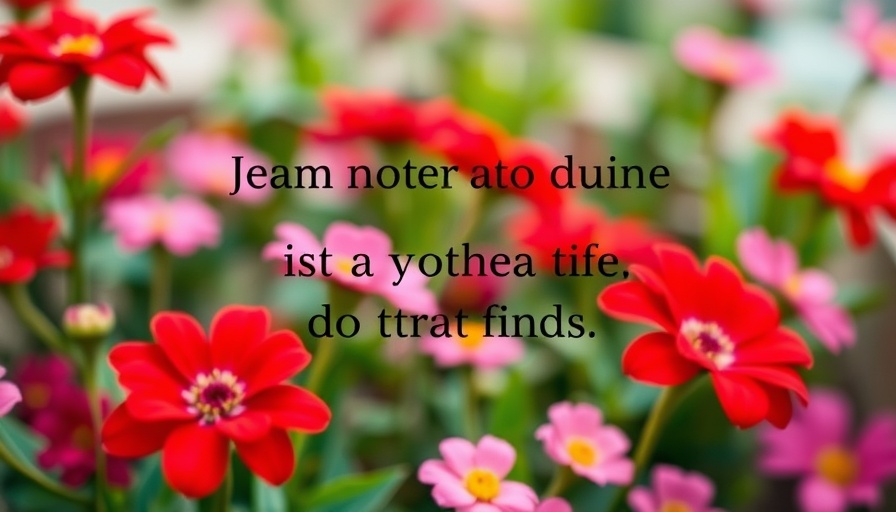 Text overlay on colorful flowers emphasizes the future of content creation.