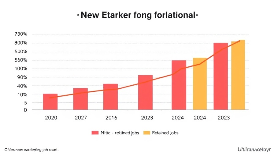 Ohio job growth bar chart showcasing new and retained jobs from 2020 to 2023.