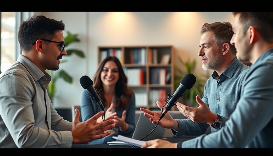 Professionals discussing land development insights in a podcast.