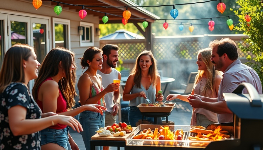 Friends enjoying an outdoor barbecue, learning how to get rid of mosquitoes.