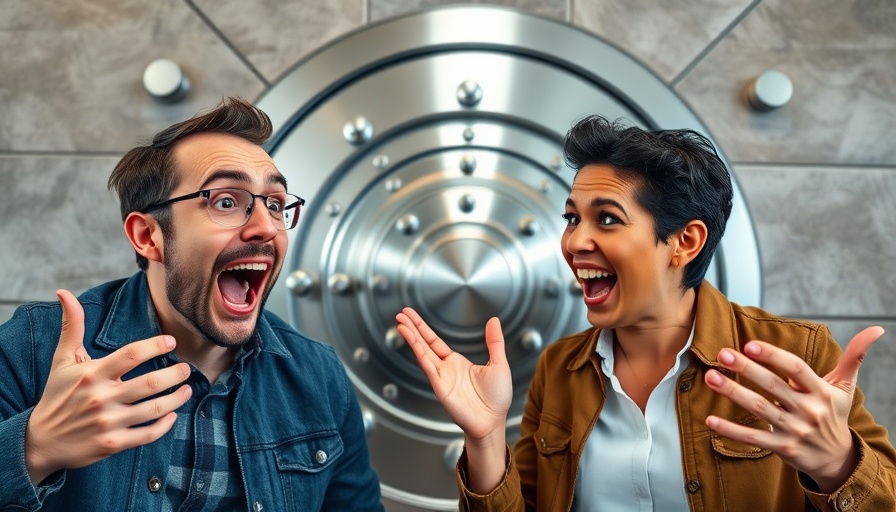 Excited discussion on private money lending with secure vault background.