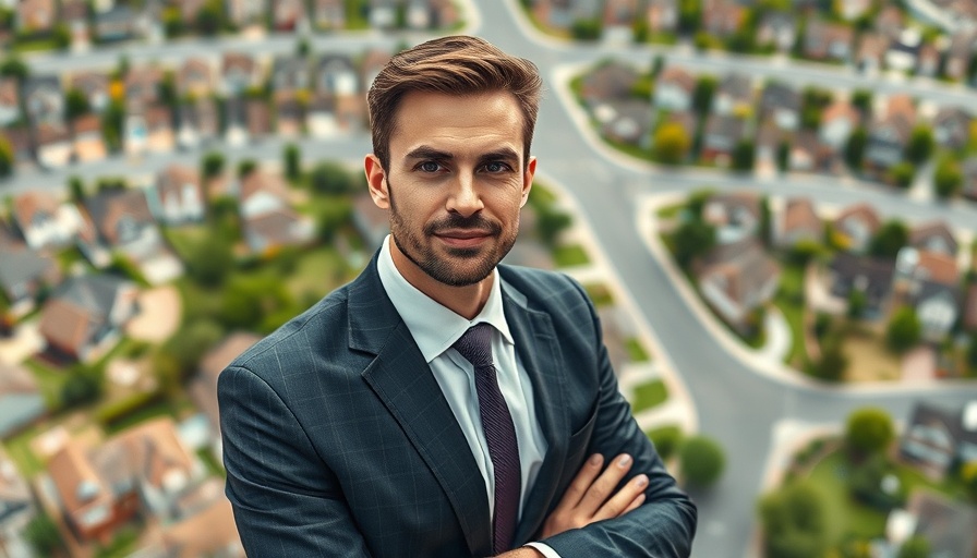 Businessman promoting Burr method real estate investing