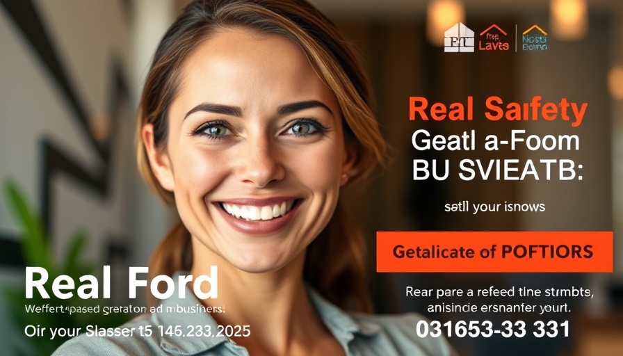 3-Hour workday in real estate promotional card featuring smiling woman.