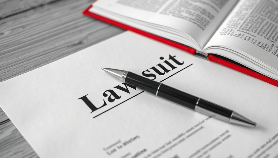 Close-up of lawsuit document with pen and book, Fair Credit Reporting Act