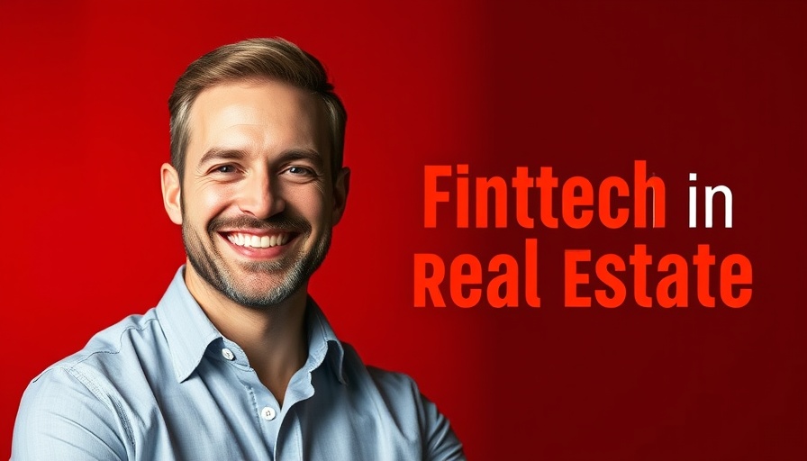 Promotional poster for fintech in real estate event.