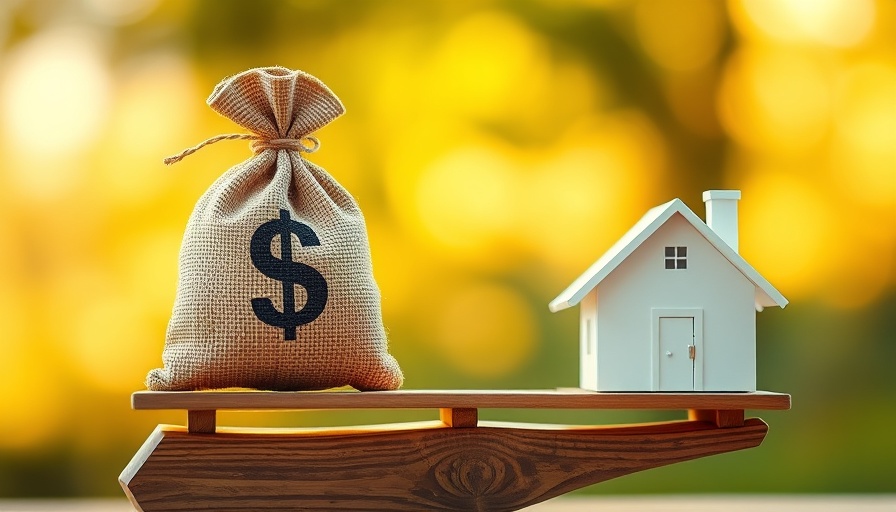 Balanced scale with money bag and house model related to senior housing Northern Virginia.