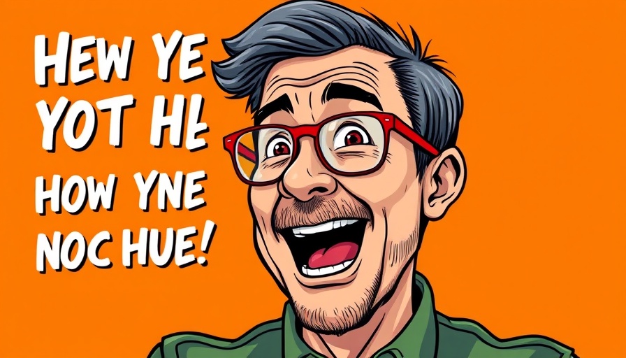 Think Bigger concept with man promoting market opportunity.