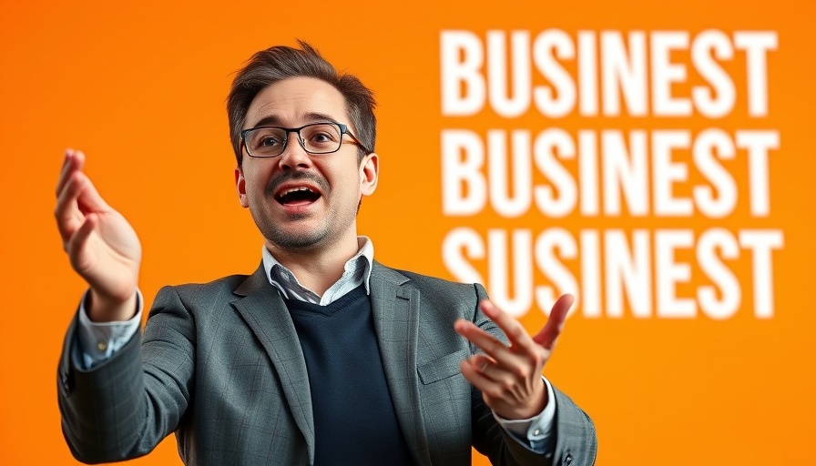 Think bigger: Motivational speaker passionately conveying business opportunities.