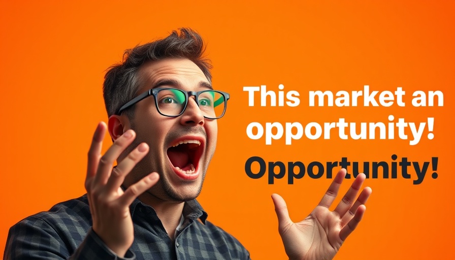 Think Bigger: Man passionately speaking with vibrant message.