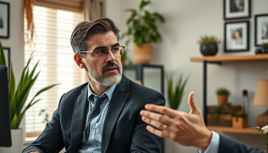 Professional discussing new tax rules for investors in office setting.