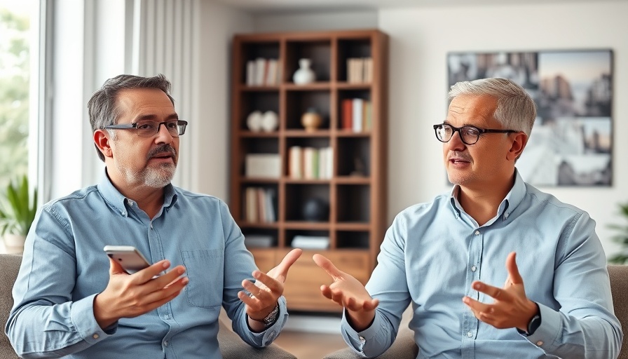 Two men in video call discussing low equity deals in Texas.