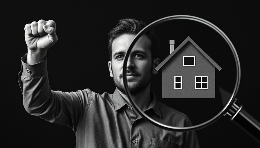 Collage on Trump housing policy actions with a magnifying glass on a house.