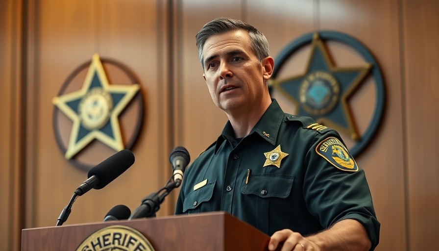 Broward Sheriff deputy firings announcement by sheriff at podium.