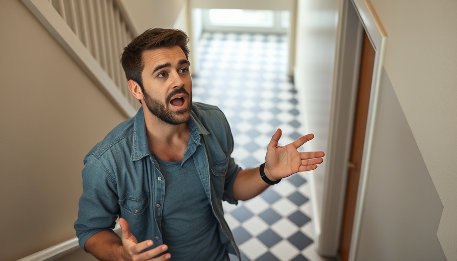 Man discussing Revitalization vs. Gentrification inside a stairwell.