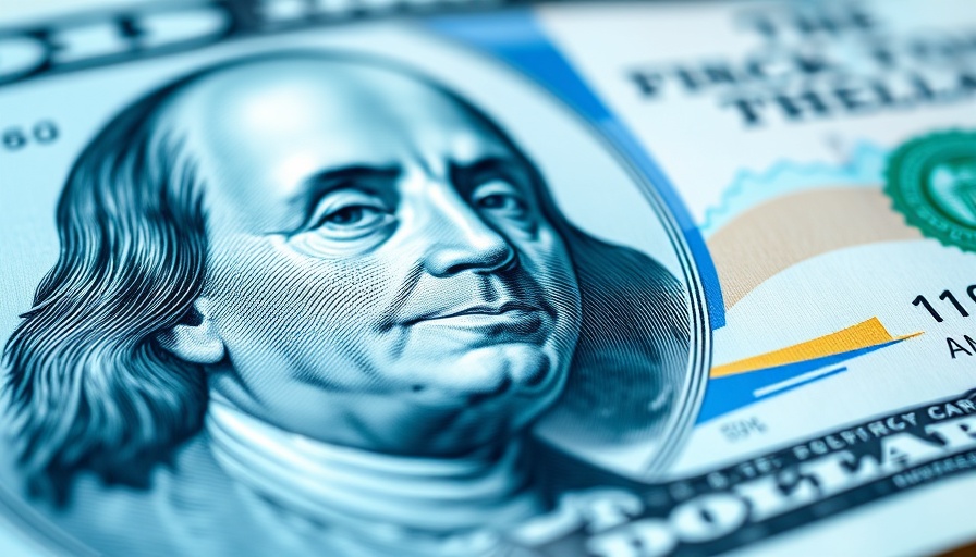 US dollar bill with financial graph overlay, economic trends represented.