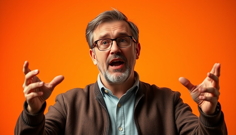 Get in the Right Rooms: Enthusiastic speaker on orange background.