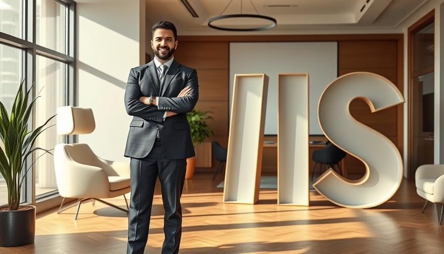 Confident professional in office representing digital strategy in real estate.