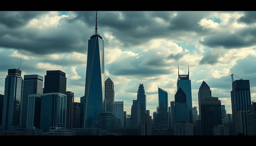 Skyscrapers under a cloudy sky depicting urban architecture linked to SALT deduction cap.