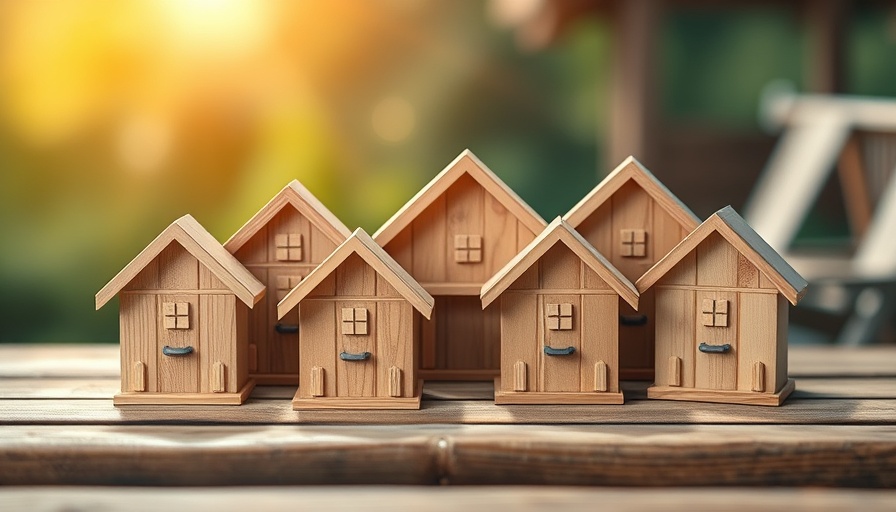 Wooden houses symbolizing rental market connectivity and privacy.