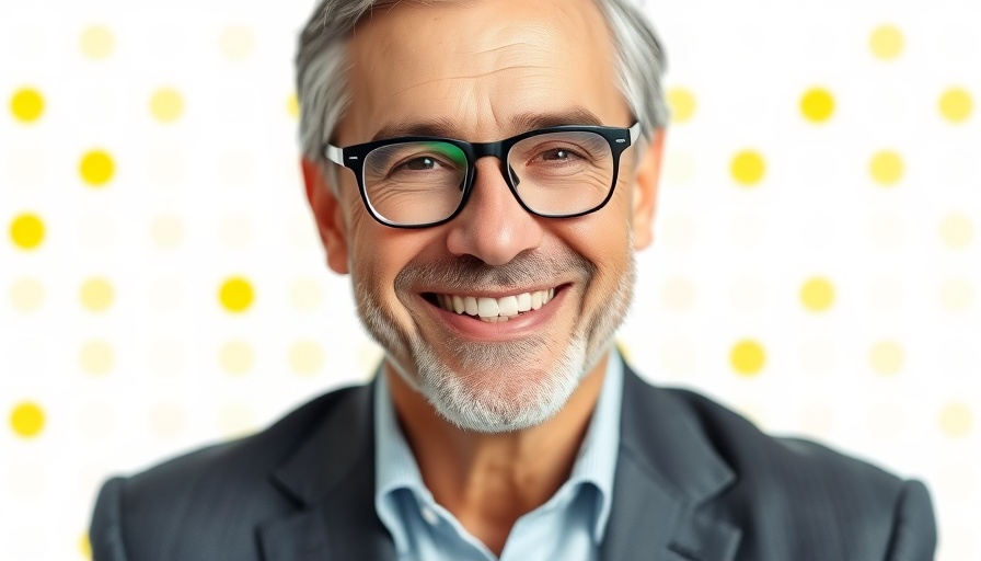 PennyMac Broker Business Growth, professional man smiling with corporate logo, dynamic background.