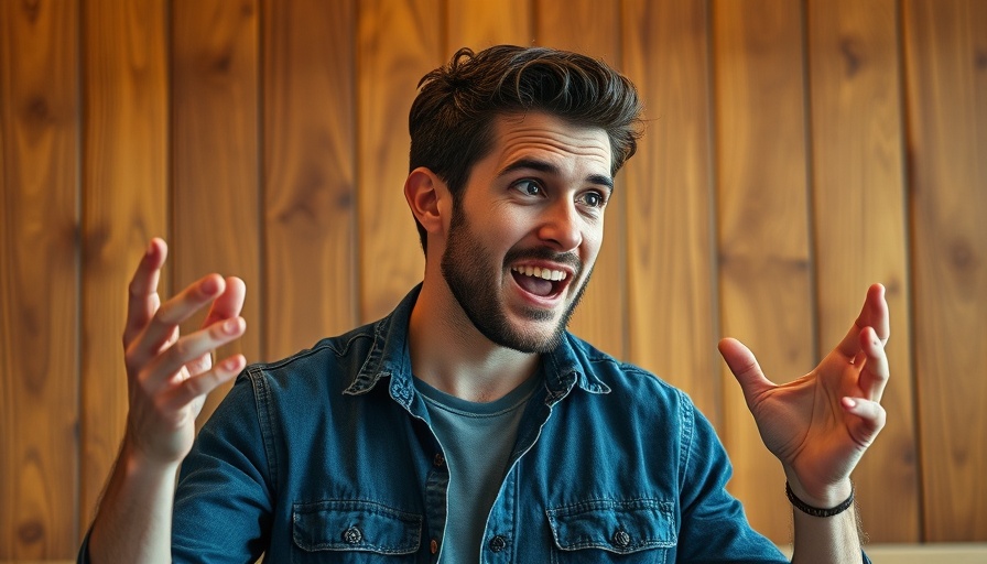 Man discussing 2025 mortgage rate news in a warm setting.