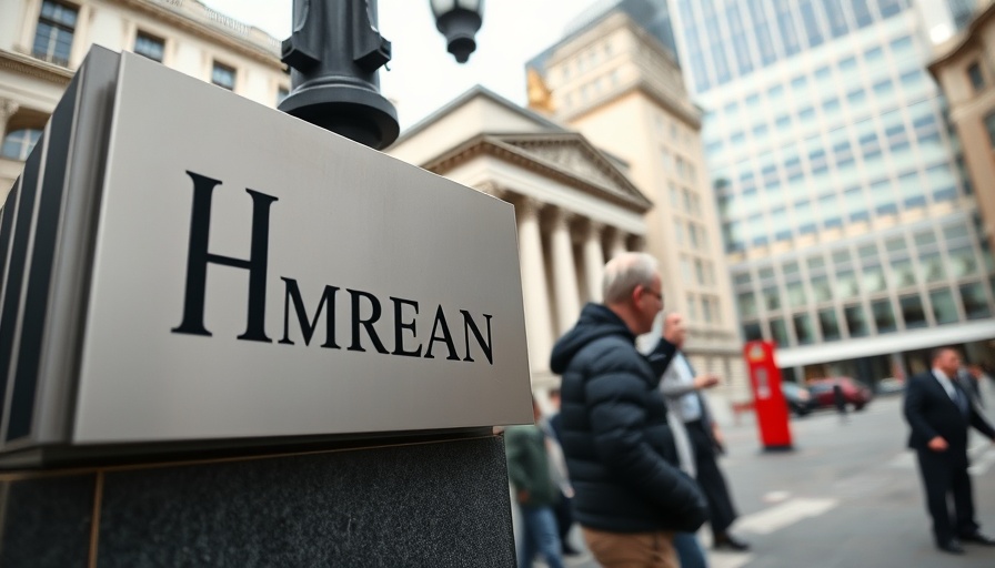HM Treasury sign with person walking by, IMF supports UK growth agenda.