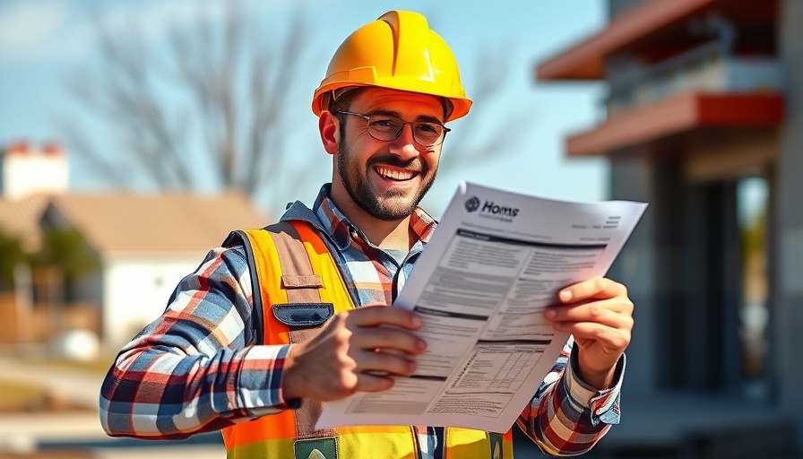 Construction worker holding a home inspection checklist outdoors.