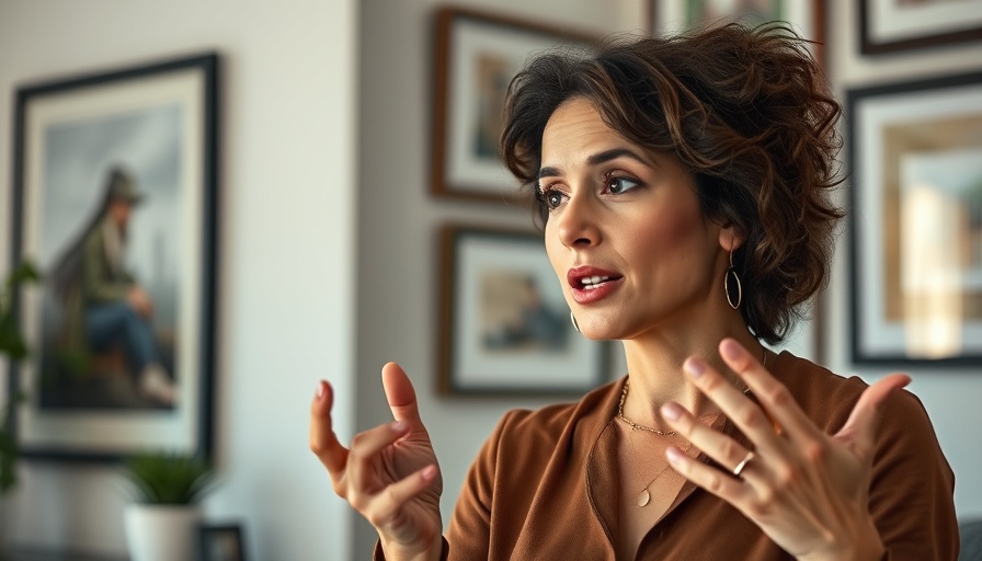 Confident woman shares tips indoors, Enhance Your LinkedIn Profile for Success.