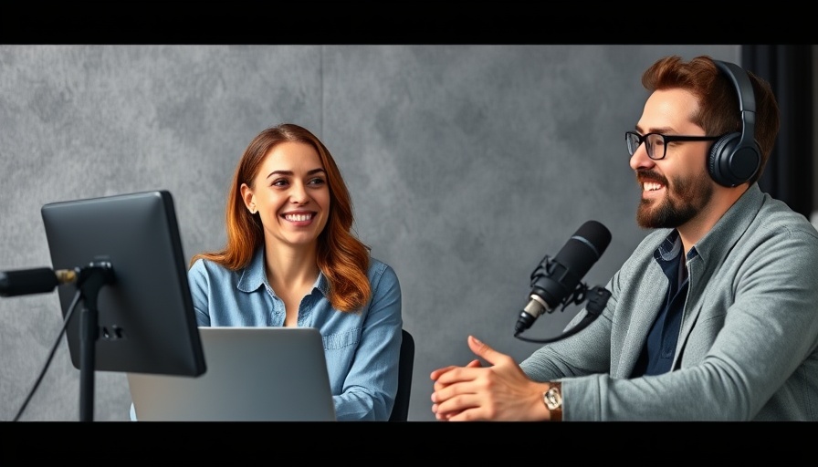 Professionals discussing mobile home park investments in podcast setting.