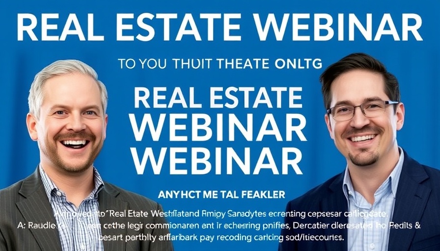 Webinar on hyperlocal real estate marketing with speaker details.
