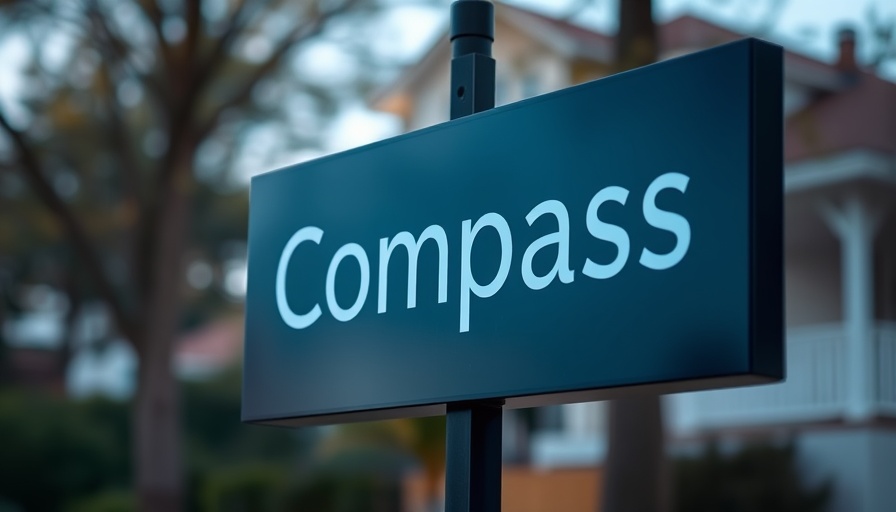 Compass Real Estate sign indicating Q2 performance.