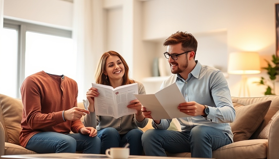 People negotiating after home inspection in modern living room.