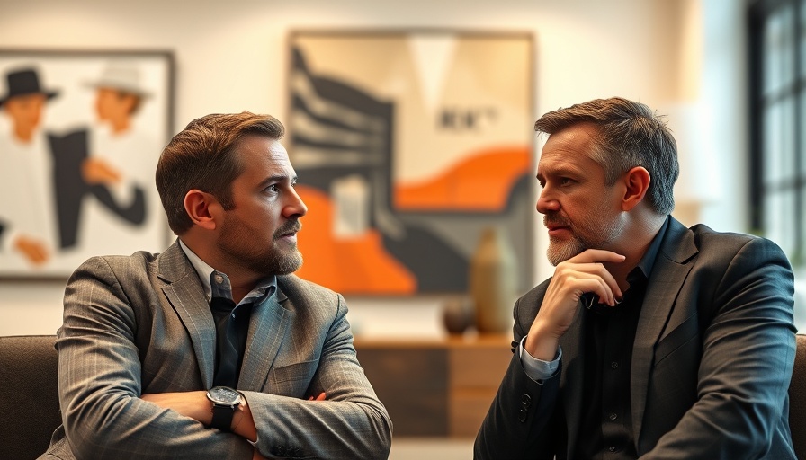 Lewis Howes' Best Piece of Advice - two men discussing in an interview setting.